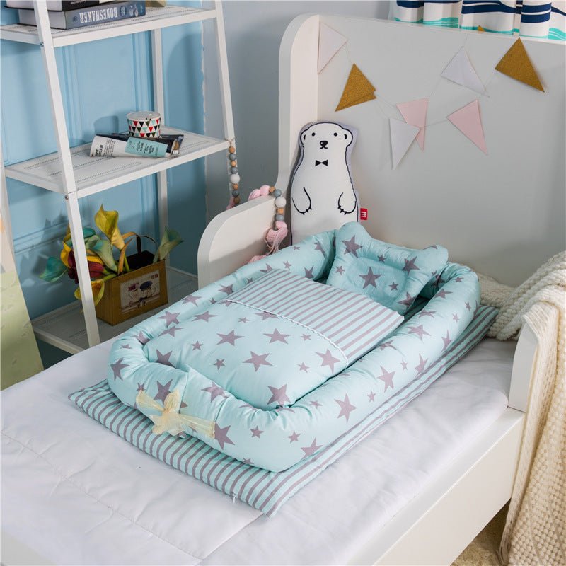 Crib Anti-pressure Newborn Foldable Portable Crib Middle Bed Baby Infant Mattress Bionic Travel Bed - BaBy's World