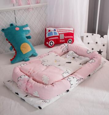 Crib Anti-pressure Newborn Foldable Portable Crib Middle Bed Baby Infant Mattress Bionic Travel Bed - BaBy's World
