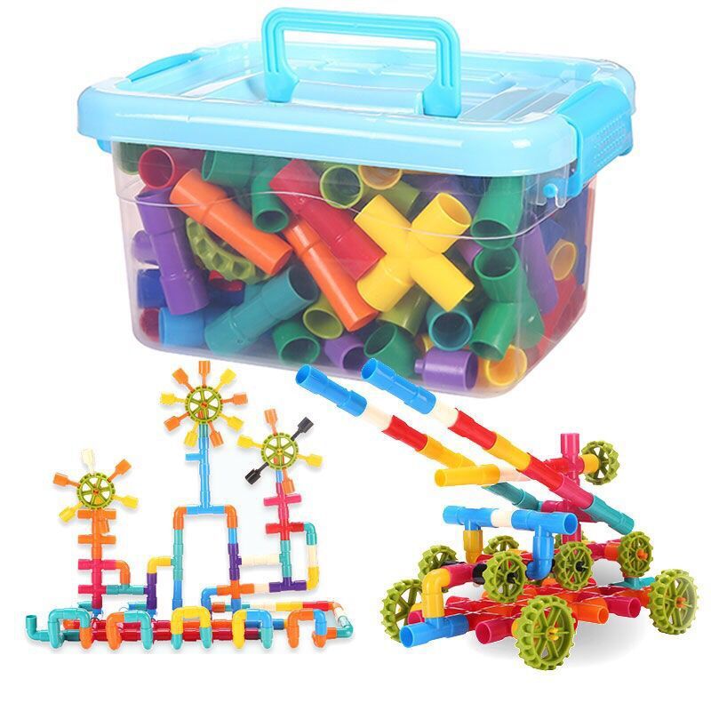 Cross-Border Children's Large Water Pipe Building Blocks for Boys and Girls, Educational Toys for Kindergarten Early Education, Assembly Building Blocks - BaBy's World