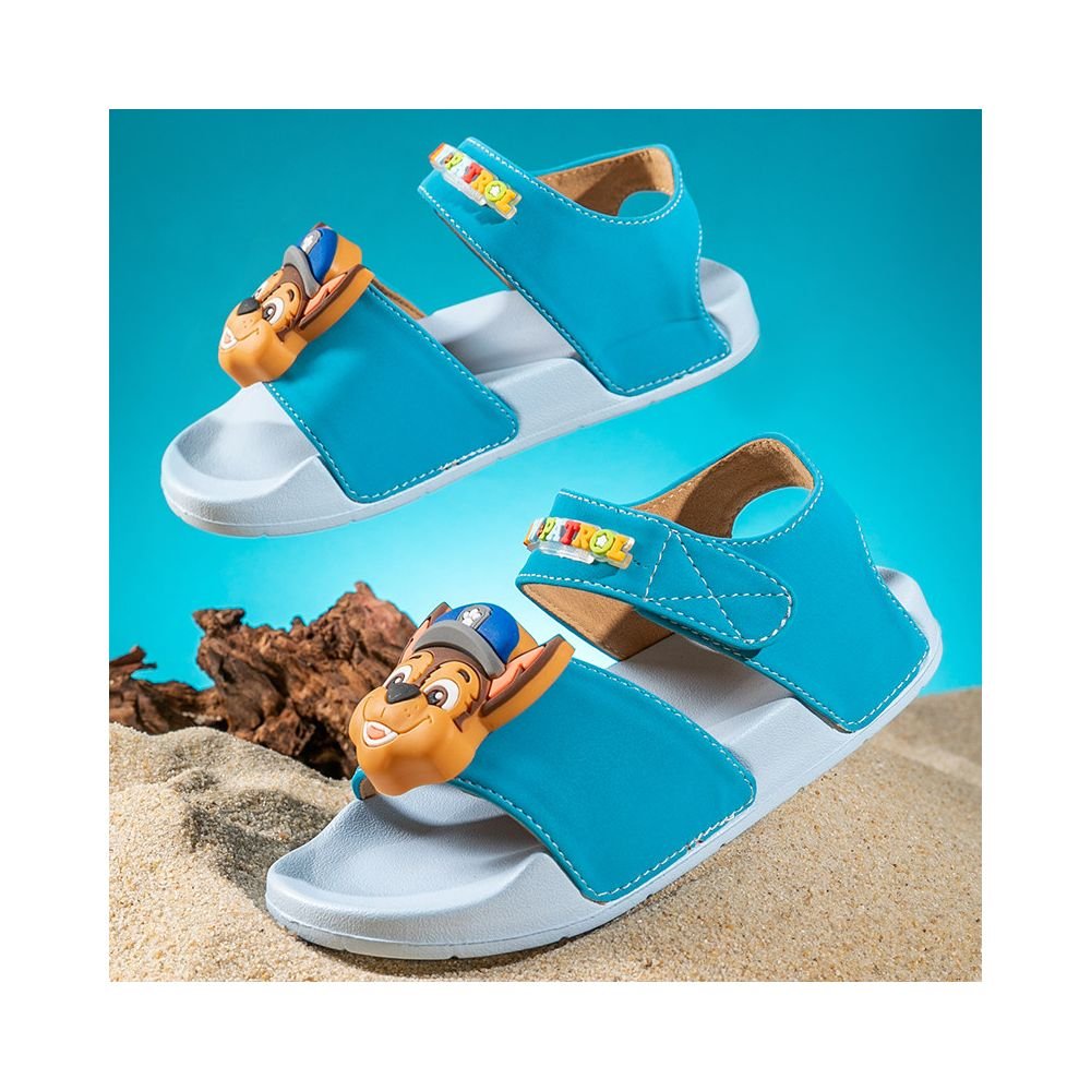 Cute and Illusory Woof Team Baby Summer Children s Sandals Girls Boys and Young Children Waterproof Indoor Children s Beach Slippers (18 is suitable for feet with a length of 17cm suggested sizes are 28 29/color Sky blue archie ) - BaBy's World