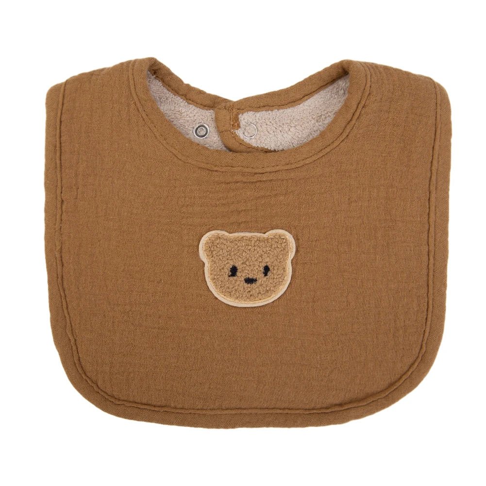 Cute Bear Muslin Cotton Baby Bibs Saliva Towel U-Absorbent Pockets Korean Children Kids Boys Girls Bandanas Feeding Burp Clothes - BaBy's World