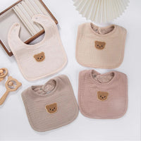 Cute Bear Muslin Cotton Baby Bibs Saliva | Baby's World Bangladesh