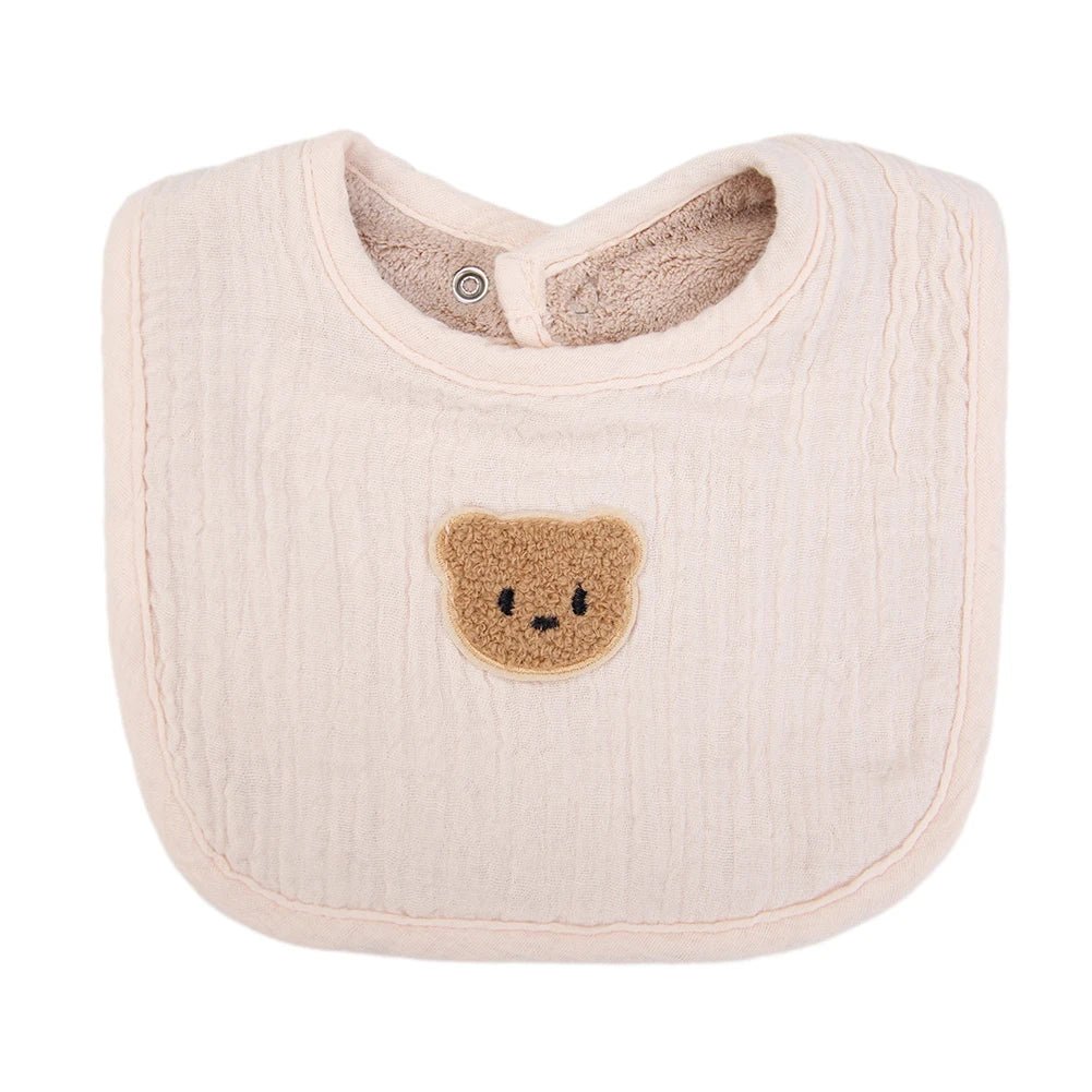 Cute Bear Muslin Cotton Baby Bibs Saliva Towel U-Absorbent Pockets Korean Children Kids Boys Girls Bandanas Feeding Burp Clothes - BaBy's World