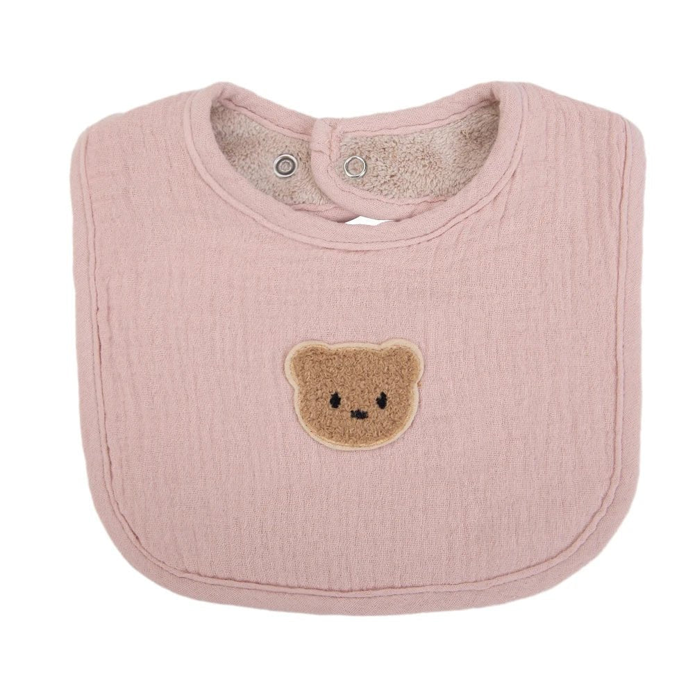 Cute Bear Muslin Cotton Baby Bibs Saliva Towel U-Absorbent Pockets Korean Children Kids Boys Girls Bandanas Feeding Burp Clothes - BaBy's World