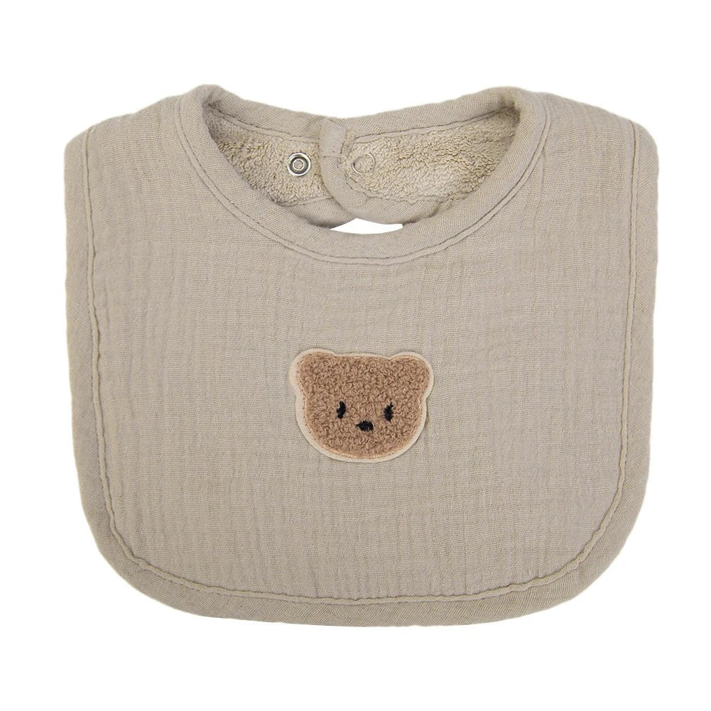 Cute Bear Muslin Cotton Baby Bibs Saliva Towel U-Absorbent Pockets Korean Children Kids Boys Girls Bandanas Feeding Burp Clothes - BaBy's World