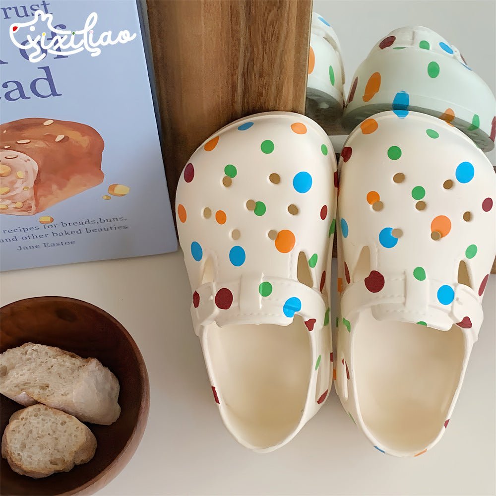 Cute Polka Dot Children's Toe Cap Sandals - BaBy's World