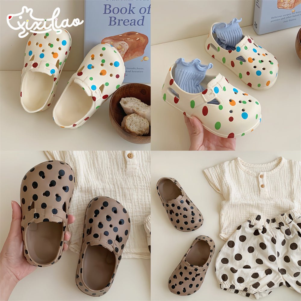 Cute Polka Dot Children's Toe Cap Sandals - BaBy's World