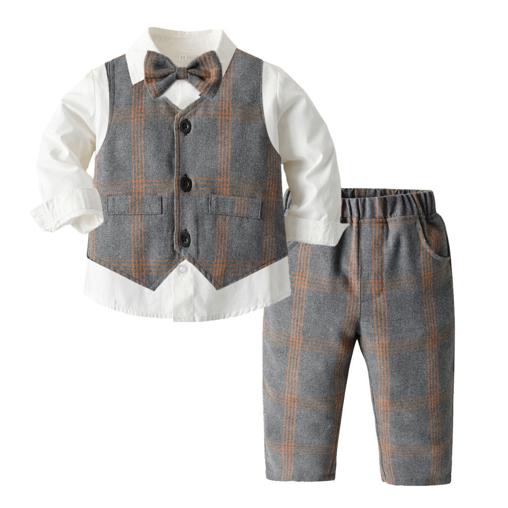 Boys Autumn Clothing Children's Suit Three-piece Set - Boys Summer & Party Dresses - Baby's World (view 13)