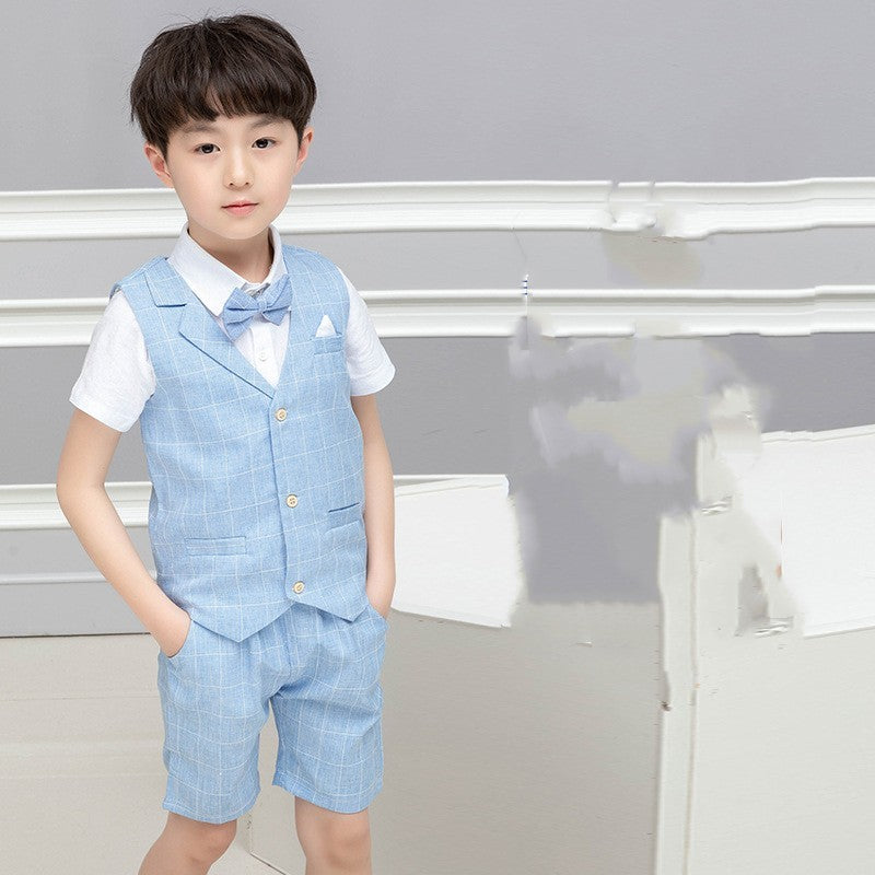Boys Suit Dress - Boys' Suit Dress Vest Shorts Baby Suit - Boys Summer & Party Dresses - Baby's World (view 7)