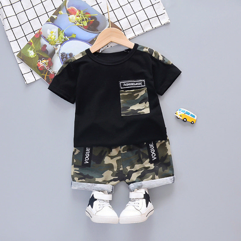 Summer New Boys' Western Style Camouflage Short Sleeve Suit - Boys & Kids dresses - Baby's World (view 6)