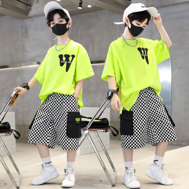 Boys Short Sleeve Sports Thin Handsome Clothes Set - Boys Summer & Party Dresses - Baby's World (view 6)