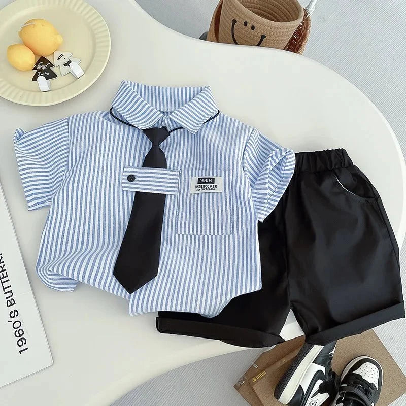 Diimuu Boys Clothing - DIIMUU Baby Boys Clothing Sets T-shirt + Shorts Kids Girl Outfits Suits Children Summer Wear Infant