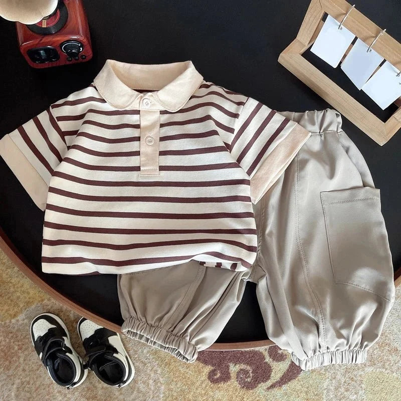 Diimuu Boys Clothing - DIIMUU Baby Boys Clothing Sets T-shirt + Shorts Kids Girl Outfits Suits Children Summer Wear Infant
