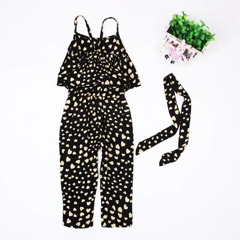 Kids Summer Jumpsuit Clothes, Sleeveless Girls Clothes Kids Girls 2 Pieces Clothing Set