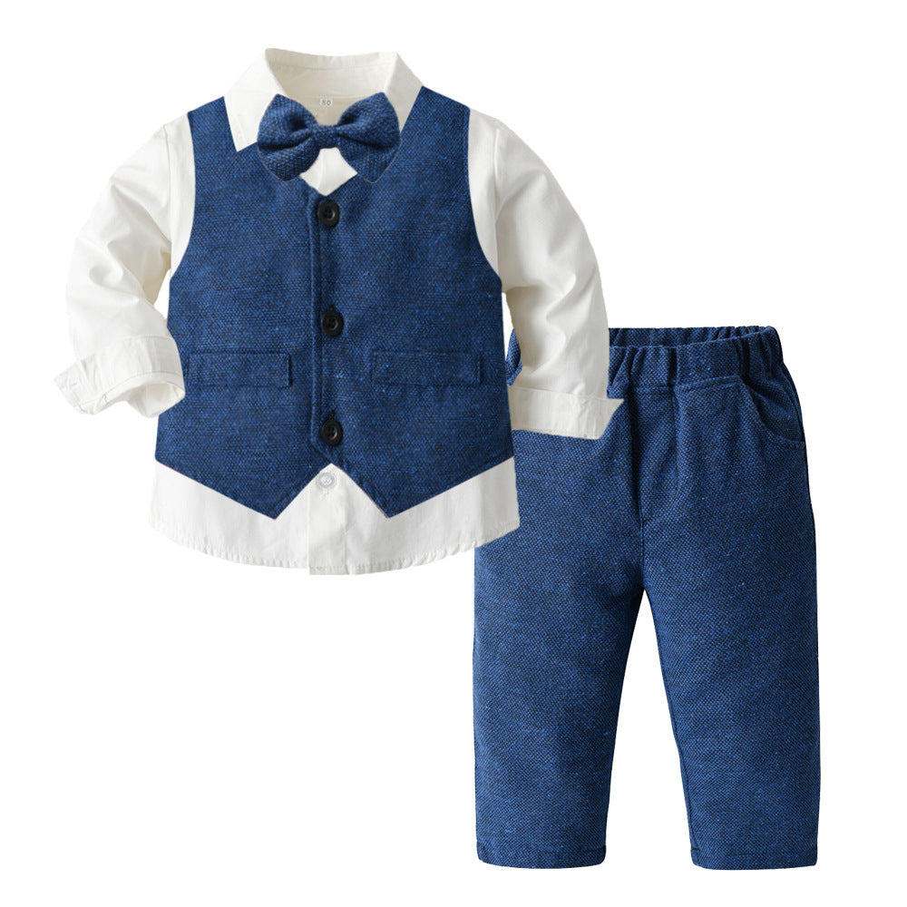 Boys Autumn Clothing Children's Suit Three-piece Set - Boys Summer & Party Dresses - Baby's World (view 11)