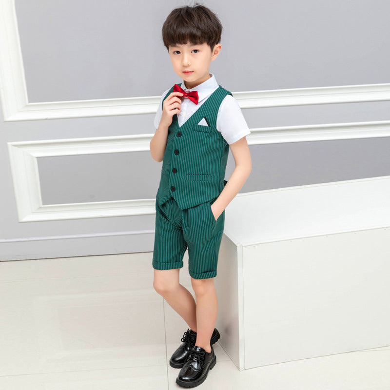 Spring And Summer Boys' Short-sleeved Shorts Suit Striped Children Clothes - Boys Summer & Party Dresses - Baby's World