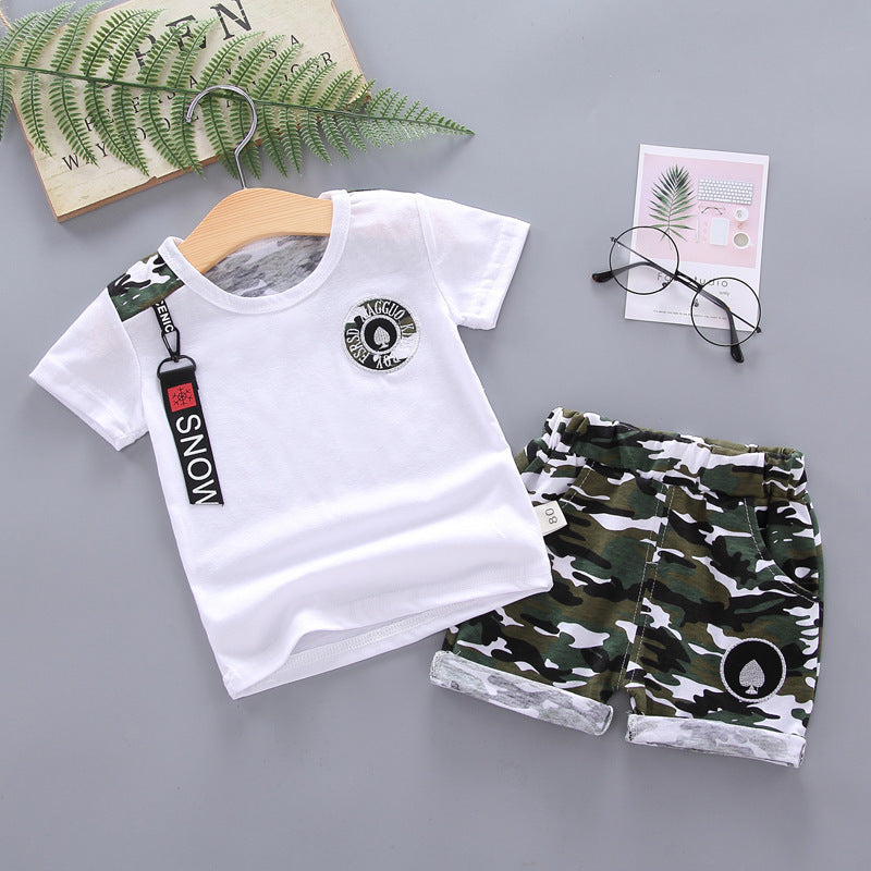Summer New Boys' Western Style Camouflage Short Sleeve Suit - Boys & Kids dresses - Baby's World (view 2)
