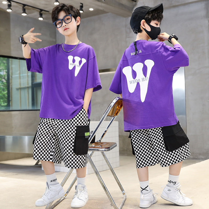 Boys Short Sleeve Sports Thin Handsome Clothes Set - Boys Summer & Party Dresses - Baby's World (view 8)