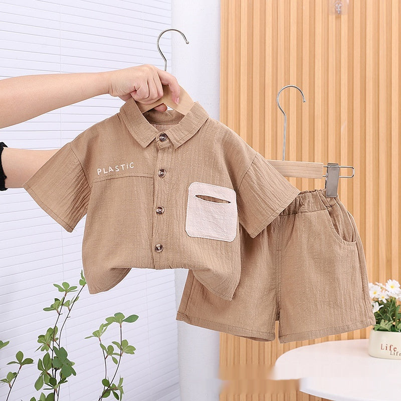 Personality Boy Trendy Thin Shirt Suit - Boys Summer & Party Dresses - Baby's World