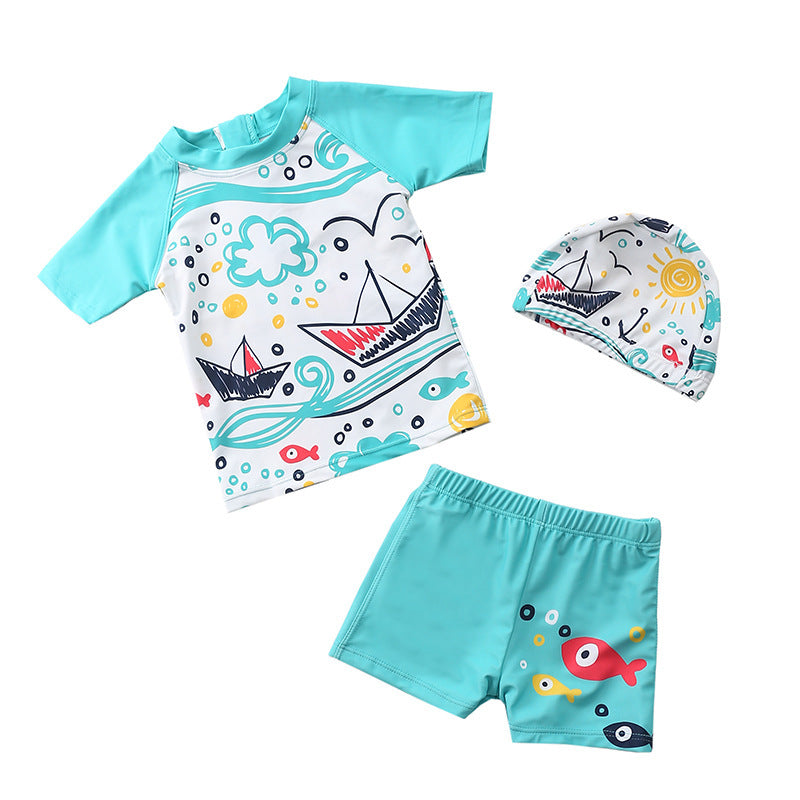 Boy Split Swimsuit - Boy's Split Swimsuit Cute Baby Spa - Boys Summer & Party Dresses - Baby's World (view 3)