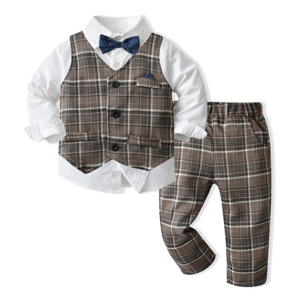 Boys Autumn Clothing Children's Suit Three-piece Set - Boys Summer & Party Dresses - Baby's World (view 5)