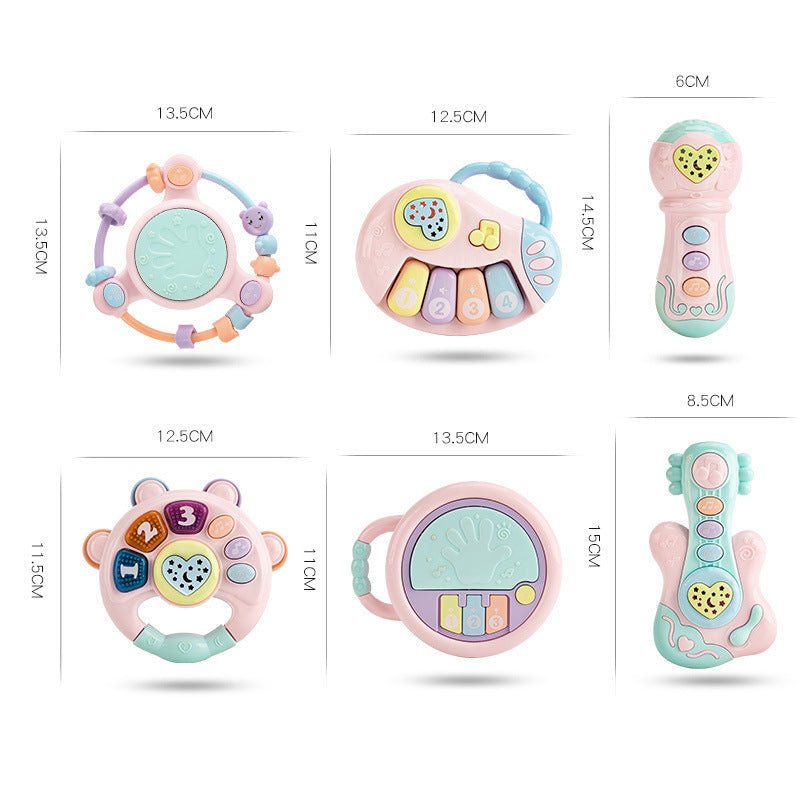 Fun Infant Toys Educational Early Education Baby Soothing Artifact Music Story Grasping Training Hand Drum Rattle - BaBy's World