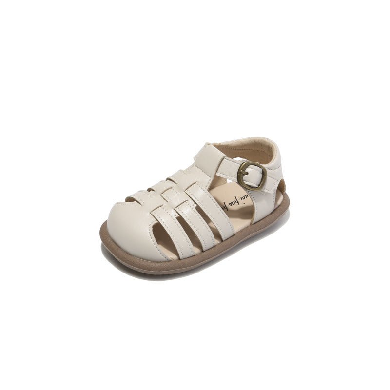 Girls' Closed Toe Children's Shoes Toddler Shoes Woven Hollowed Roman Shoes - BaBy's World