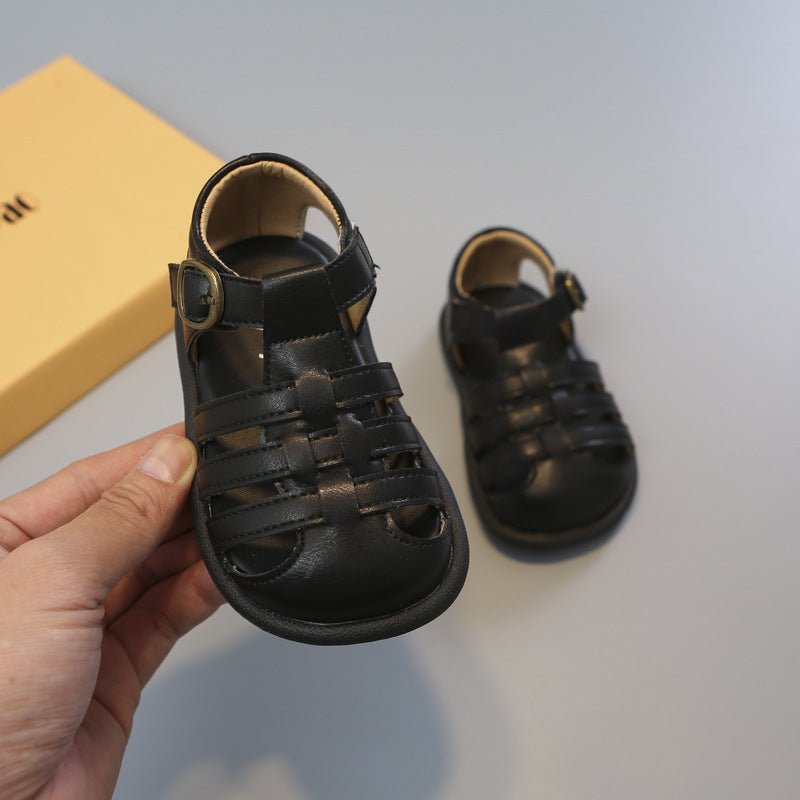 Girls' Closed Toe Children's Shoes Toddler Shoes Woven Hollowed Roman Shoes - BaBy's World