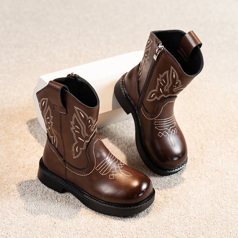 Girls' Embroidered Martin Boots - BaBy's World