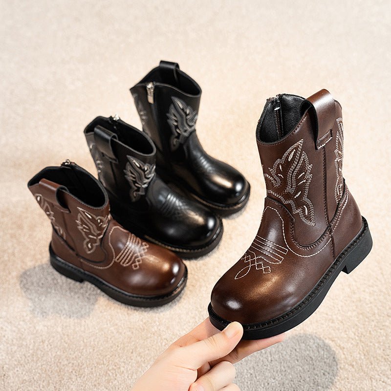 Girls' Embroidered Martin Boots - BaBy's World