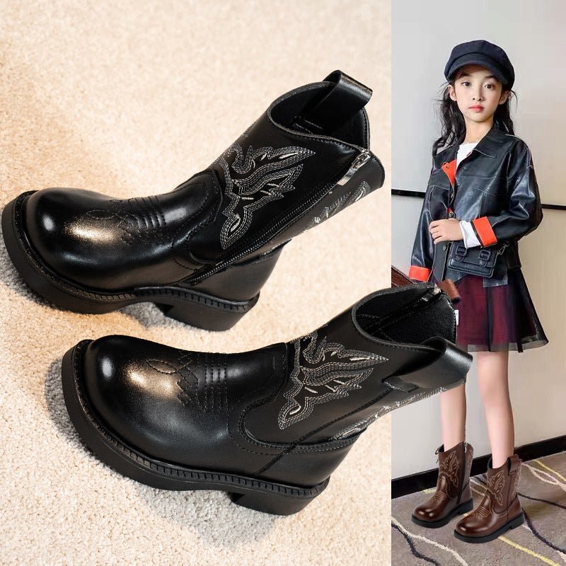 Girls' Embroidered Martin Boots - BaBy's World