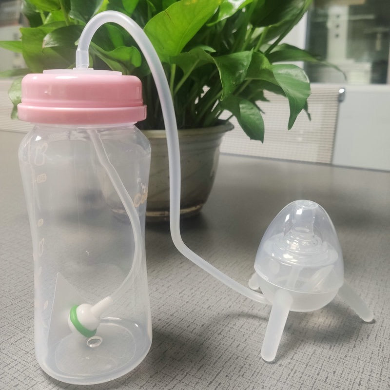 Baby feeding pp material separation long straws two handed broken milk bottle