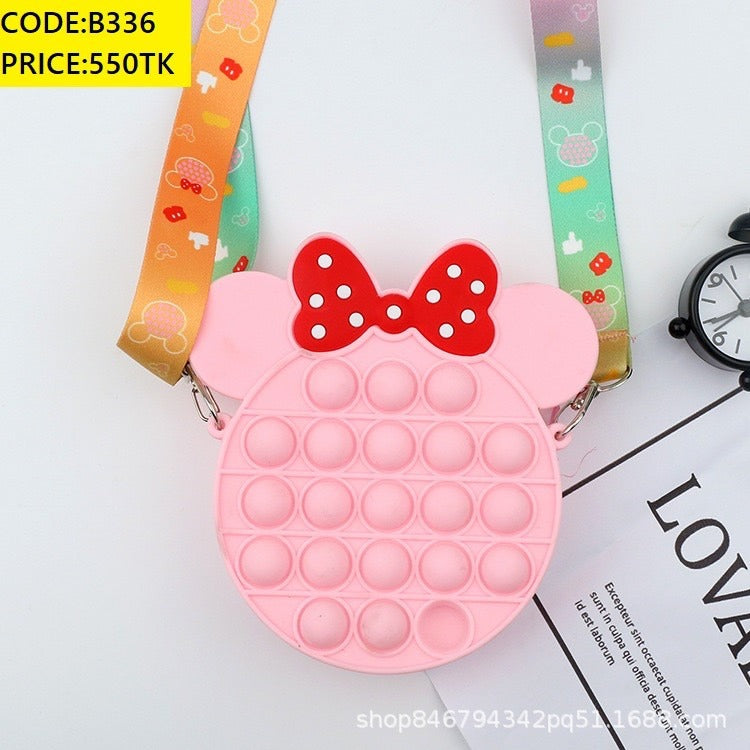 Children’s Silicone Mickey Coin Bag Rainbow Color