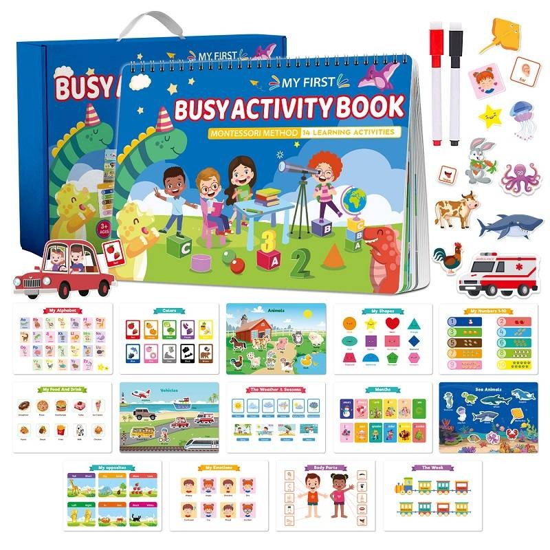 Children's busy book early education cutting and pasting quiet book