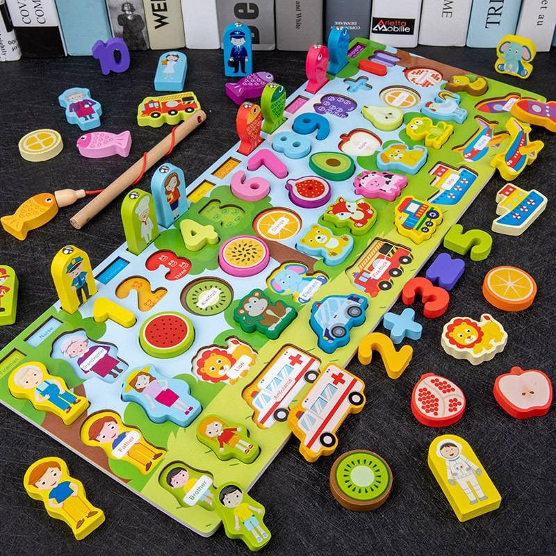 Puzzle building blocks Montessori early childhood educational toys