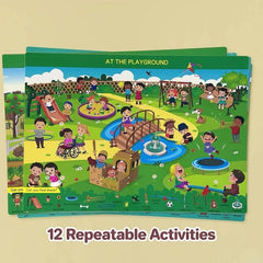 Toddler Preschool Learning Education Search and Find Cards Reusable Activity Mat Toy Book