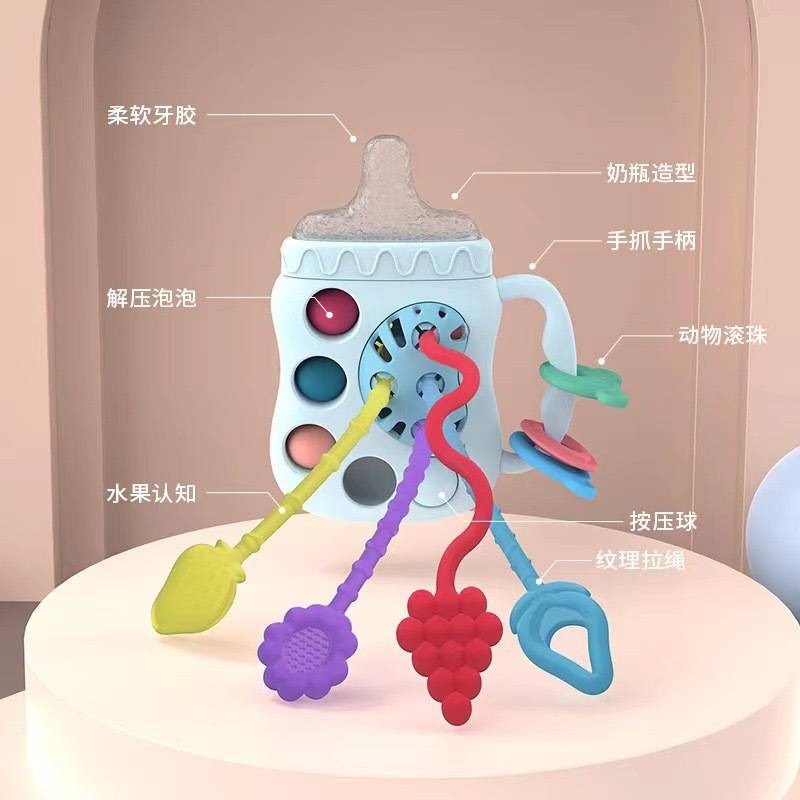 Baby teether design motor skill development Montessoritoy Toy
