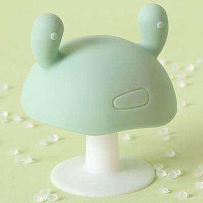 Baby Teething Toy Food Grade Silicone Teether Mushroom Shaped for Infant Over 4 Months