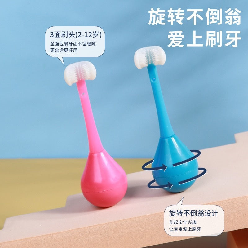 Children's 3D tumbler toothbrush 2-12 years old baby (2pcs )