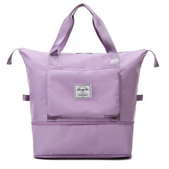 Waterproof Travel bag for women, wet and dry separation sports shoulder bag, foldable storage bag