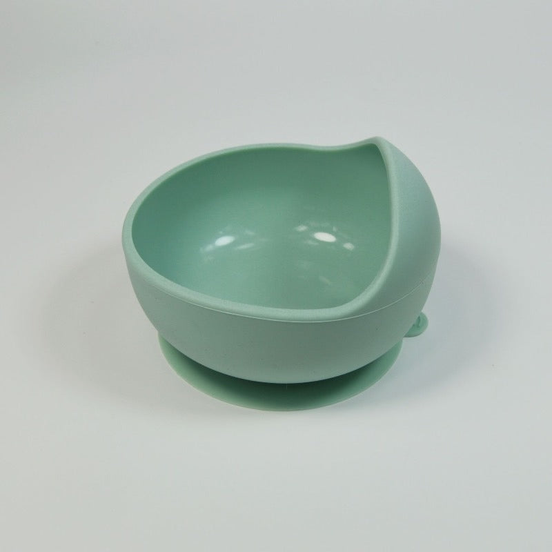 One-piece baby silicone feeding bowl