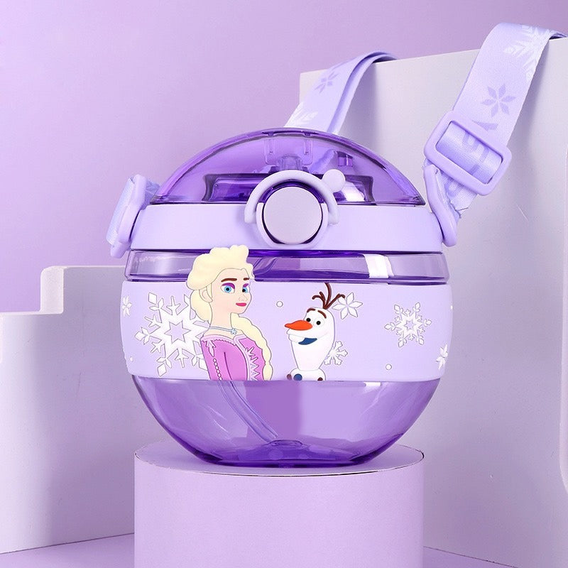 Children's Water Pot Mickey Donut Straw Cup 420ml