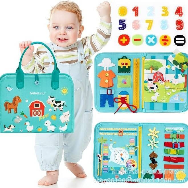 Montessori busy board dressing board educational toys children's felt learning board
