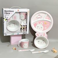 Children’s bamboo fiber rice bowl set