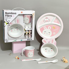 Children’s bamboo fiber rice bowl set