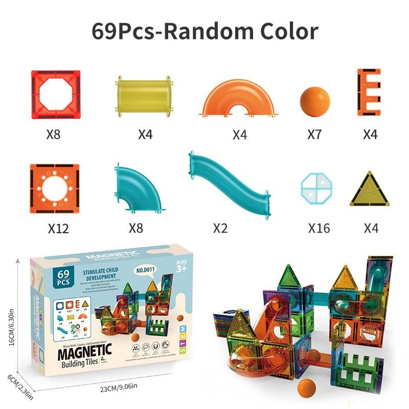 Children's Early Education Intellectual Toys Magnetic Sheet Pipe Magnet Building Blocks Set