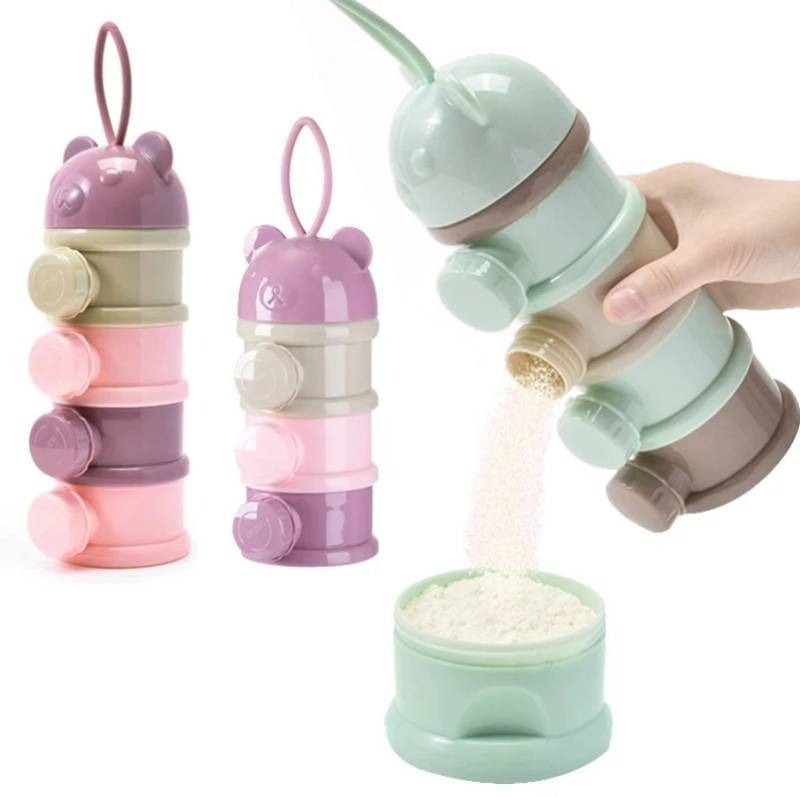 Portable 3-Layer Baby Milk & Food Storage Container