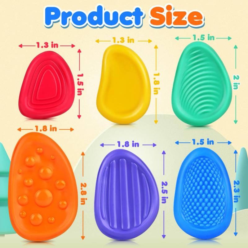 Fidget Toys Children's Sensory Stone Children's Decompression Toy Soft Silicone Texture Worry Stone