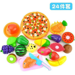 Children Simulation Kitchen Cutting Set(Pizza 24-piece set)