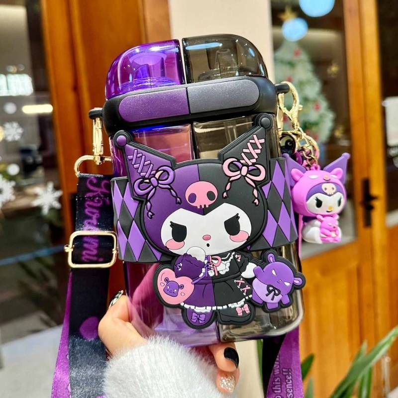 520ml Cute Cartoon Buzz Lightyear Lotso Alien Strawberry Bear Punk Double Drinking Sippy Cup Tritan Water Cup